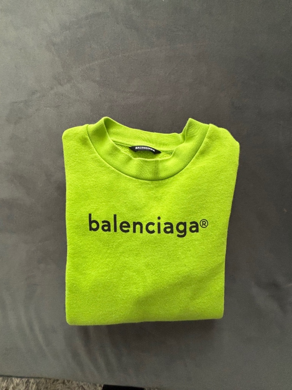 The Balenciaga Kids Logo Trademark Graphic Fleece Sweatshirt in size 8Y Unisex